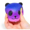 Squishy Tête de Panda Galaxy violet écrasé
